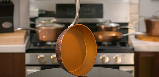 Gotham Steel™ Hammered Pan on display in kitchen